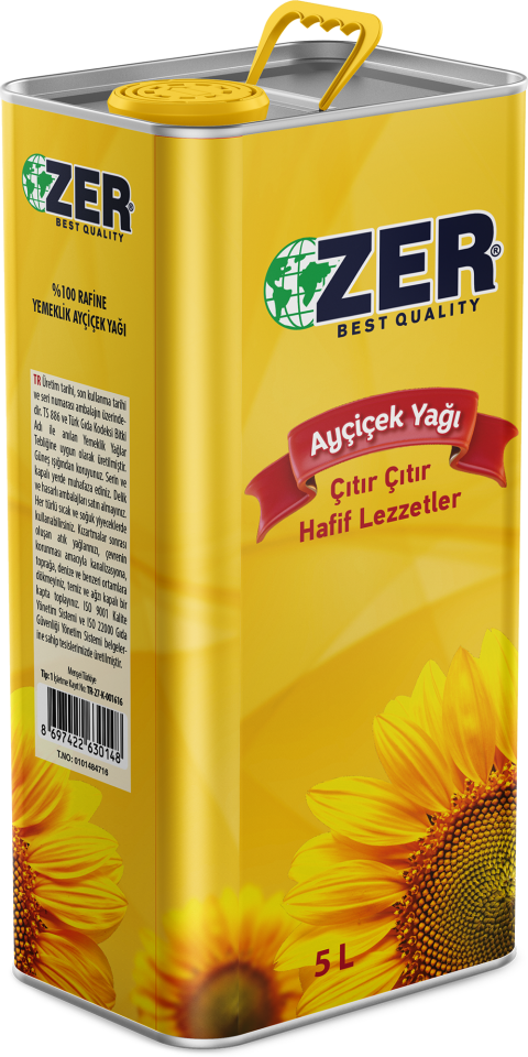 ZER TENEKE AYÇİÇEK YAĞI 5 LT